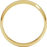 10K Yellow Gold 5 mm Lightweight Half Round Band Size 8