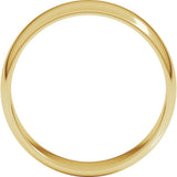 10K Yellow Gold 6 mm Lightweight Half Round Band Size 7