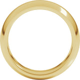 14K Yellow Gold 7 mm Comfort-Fit Half Round Band Size 11.5