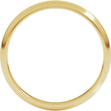 14K Yellow Gold 2.5 mm Half Round Band Size 5.5