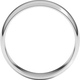10K White Gold 6 mm Lightweight Half Round Band Size 11