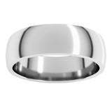 10K White Gold 6 mm Lightweight Comfort-Fit Half Round Band Size 9