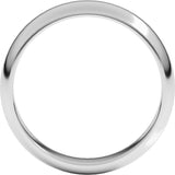 10K White Gold 5 mm Half Round Band Size 8.5