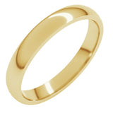 18K Yellow Gold 3 mm Lightweight Comfort-Fit Half Round Band Size 5