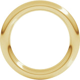 14K Yellow Gold 3 mm Comfort-Fit Full Round Band Size 6.5