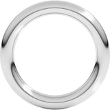 Sterling Silver 3 mm Comfort-Fit Full Round Band Size 7.5
