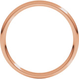 14K Rose Gold 1.5 mm Comfort-Fit Full Round Band Size 7