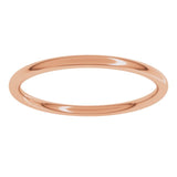 14K Rose Gold 1.5 mm Comfort-Fit Full Round Band Size 7