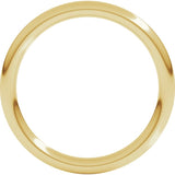 18K Yellow Gold 2 mm Comfort-Fit Full Round Band Size 7