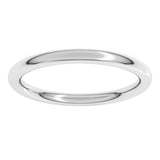 Sterling Silver 2 mm Comfort-Fit Full Round Band Size 7