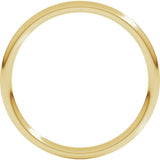 14K Yellow Gold 1.5 mm Comfort-Fit Full Round Band Size 8.5