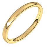 10K Yellow Gold 2.5 mm Comfort-Fit European-Style Band Size 10