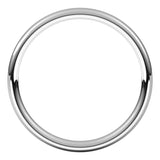 Sterling Silver 2.5 mm Comfort-Fit European-Style Band Size 10