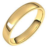14K Yellow Gold 4.5 mm Comfort-Fit European-Style Band Size 10