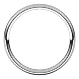 14K White Gold 3.5 mm Comfort-Fit European-Style Band Size 7.5