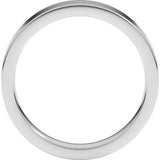 14K White Gold 4 mm Comfort-Fit Flat Band Size 7.5