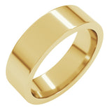 18K Yellow Gold 6 mm Comfort-Fit Flat Band Size 5