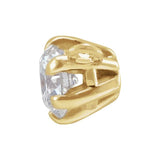 14K Yellow Gold 1/4 CT Lab-Grown Diamond 6-Prong Claw Necklace Center
