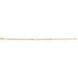 14K Yellow Gold 1/4 CT Lab-Grown Diamond Link 7" Bracelet