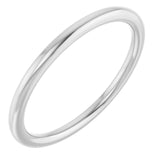 14K White Gold 1.5 mm Comfort-Fit European-Style Band Size 10