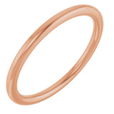 18K Rose Gold 1.5 mm Comfort-Fit European-Style Band Size 6