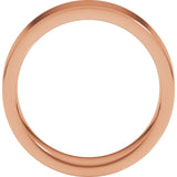 14K Rose Gold 6 mm Comfort-Fit Flat Band Size 8
