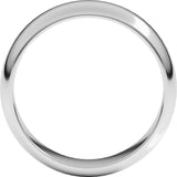 14K White Gold 6 mm Half Round Band Size 8
