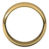 14K Yellow Gold 8 mm Half Round Band Size 8