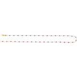 14K Yellow Gold-Filled 1.6 mm Pink Enamel Bead Paperclip-Style 20" Chain