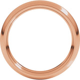 14K Rose Gold 3.5 mm Comfort-Fit Half Round Band Size 10