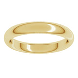 14K Yellow Gold 3.5 mm Comfort-Fit Half Round Band Size 5