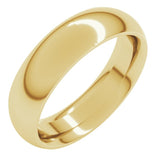 10K Yellow Gold 5.5 mm Comfort-Fit Half Round Band Size 6.5