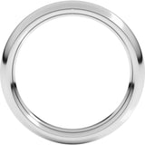 14K White Gold 3.5 mm Comfort-Fit Half Round Band Size 7