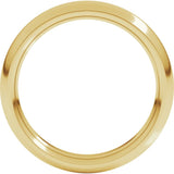 18K Yellow Gold 3.5 mm Comfort-Fit Half Round Band Size 8.5