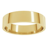 14K Yellow Gold 5.5 mm Flat Band Size 10