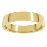 14K Yellow Gold 4.5 mm Flat Band Size 14