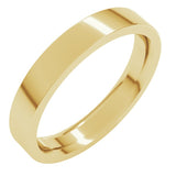 14K Yellow Gold 3.5 mm Comfort-Fit Flat Band Size 4.5