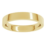 14K Yellow Gold 3.5 mm Comfort-Fit Flat Band Size 4.5