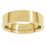 14K Yellow Gold 5.5 mm Comfort-Fit Flat Band Size 8