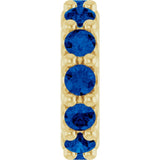 14K Yellow Gold Natural Blue Sapphire Spacer Charm/Pendant