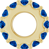 14K Yellow Gold Natural Blue Sapphire Spacer Charm/Pendant