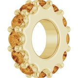 14K Yellow Gold Natural Citrine Spacer Charm/Pendant