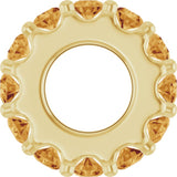 14K Yellow Gold Natural Citrine Spacer Charm/Pendant