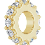 14K Yellow Gold 1/3 CTW Lab-Grown Diamond Spacer Charm/Pendant