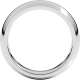 Platinum 6 mm Comfort-Fit Half Round Band Size 10.5