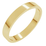 18K Yellow Gold 3 mm Flat Band Size 8