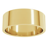 14K Yellow Gold 7 mm Flat Band Size 7
