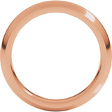 14K Rose Gold 4 mm Comfort-Fit Half Round Band Size 8.5