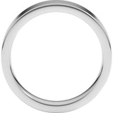 14K White Gold 5 mm Comfort-Fit Flat Band Size 10.5