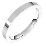 Platinum 2.5 mm Comfort-Fit Flat Band Size 5